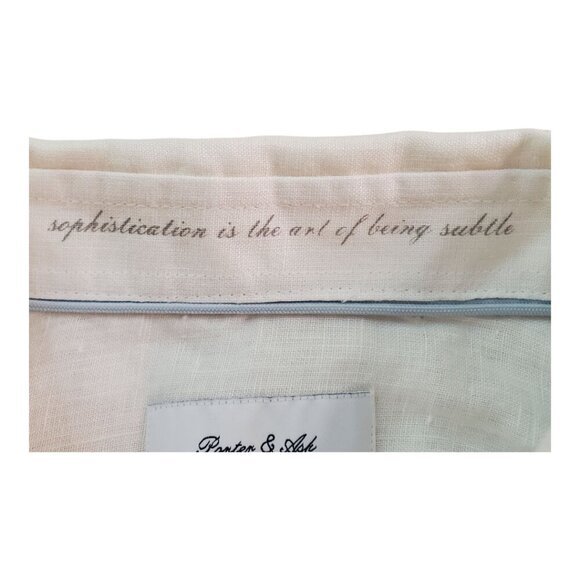 NWT PORTER & ASH SZ L Men's 100% Linen White Short Sleeve Button Down Shirt - Picture 7 of 13